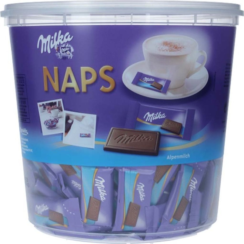 Milka Naps Alpenmilch Dose 1kg Produktbild 