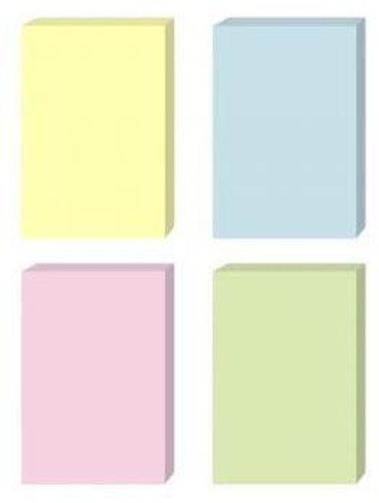 Comix Selbstklebender Notizblock 51 x 76 mm, 100 Blatt, Business D6001