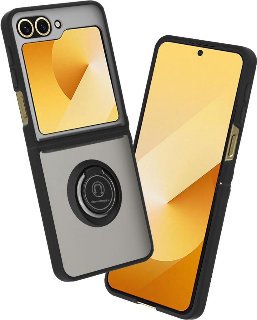 Techsuit Glinth Back Cover Hülle für Samsung Galaxy Z Flip 6 - Schwarz