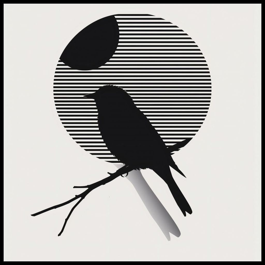 Plakat 70x70cm Kontrast der Schlankheit