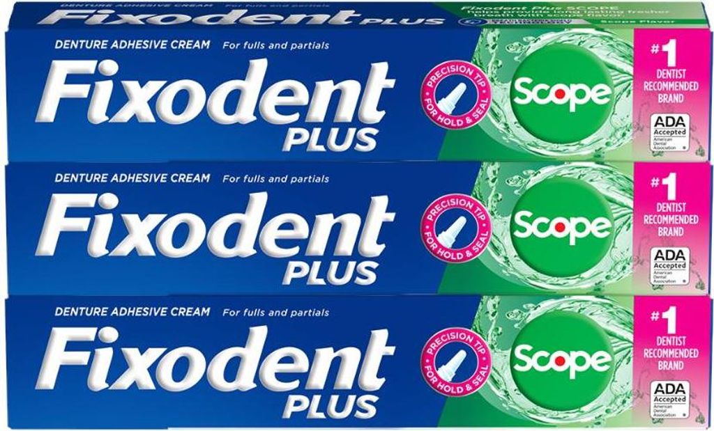 Fixodent | Haftcreme Für Prothesen - 3-pack 57g - Frischer Produktbild 