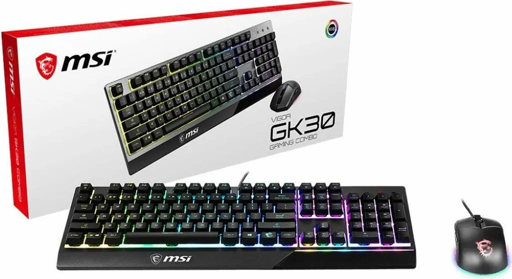 Clavier MSI Vigor GK30 RGB avec switchs mécaniques et souris précise
