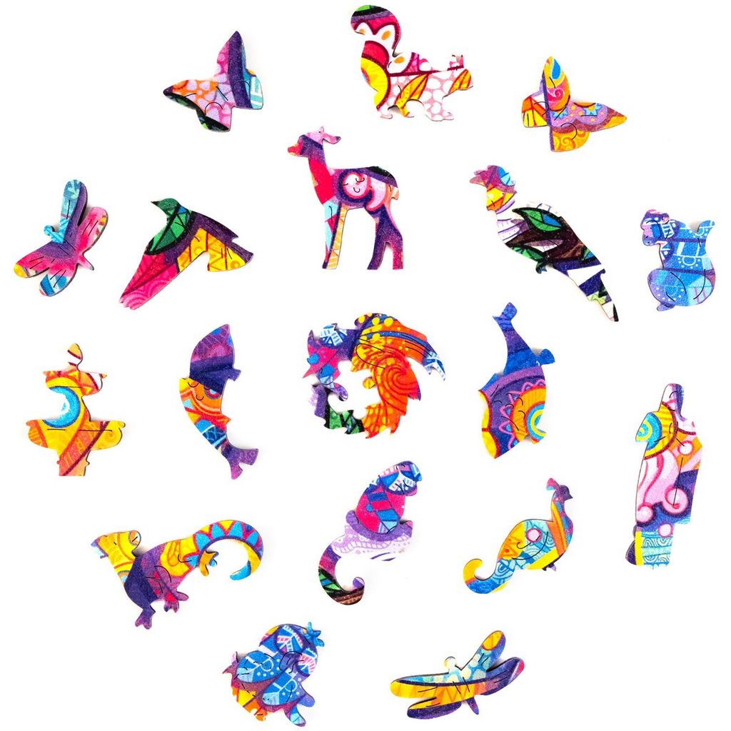 UNIDRAGON Fairy Bird 18 x 23 cm 107 Teile Holz-Puzzle
