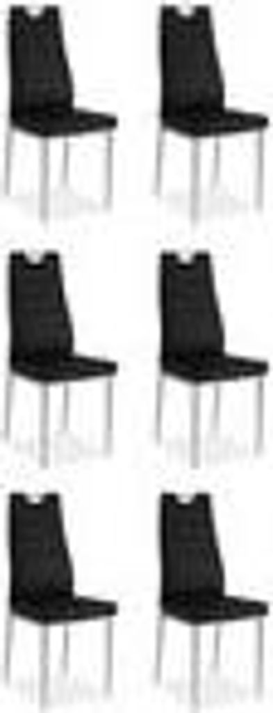 6er Set Esszimmerstuhl Küchenstuhl Set H-260 schwarz