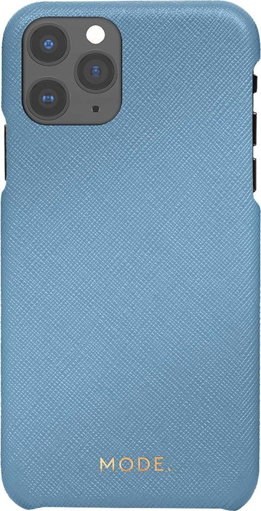 MODE, Harte Lederhülle für iPhone 11 Pro London, Blau
