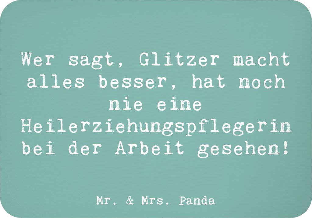 Mr. & Mrs. Panda magnet Spruch Heilerziehungspflegerin Glanz - Meeresbrise - Geschenk, haftmagnet, Liebe, whiteboardmagnet, Berufsprodukte, Notizha...