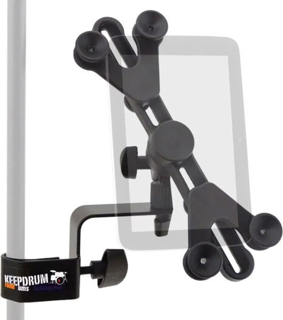 keepdrum MS015 Asta Dritta Microfono + Clamp Tablet per Cantanti - 4