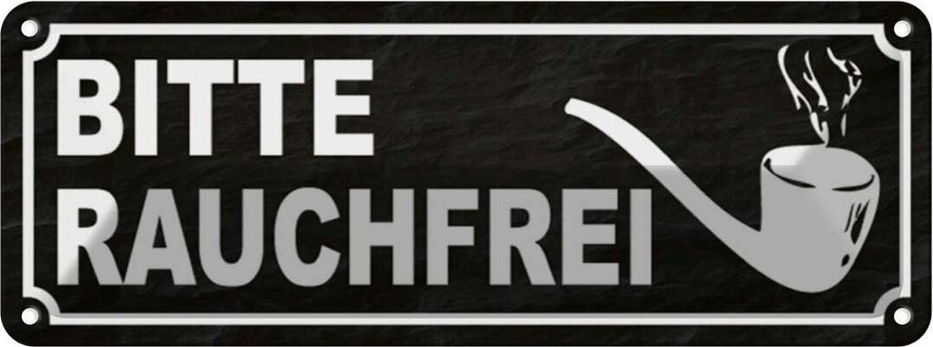 vianmo Blechschild 10x27 cm Bitte rauchfrei Warnschild Hinweisschild Sicherheit Vorsicht