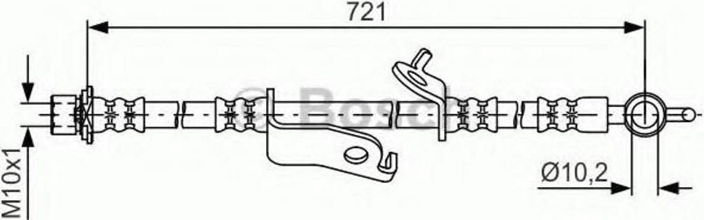 BOSCH 1 987 481 636 Bremsschlauch Vorne Links für TOYOTA PRIUS (ZVW3) für LEXUS CT (ZWA10)