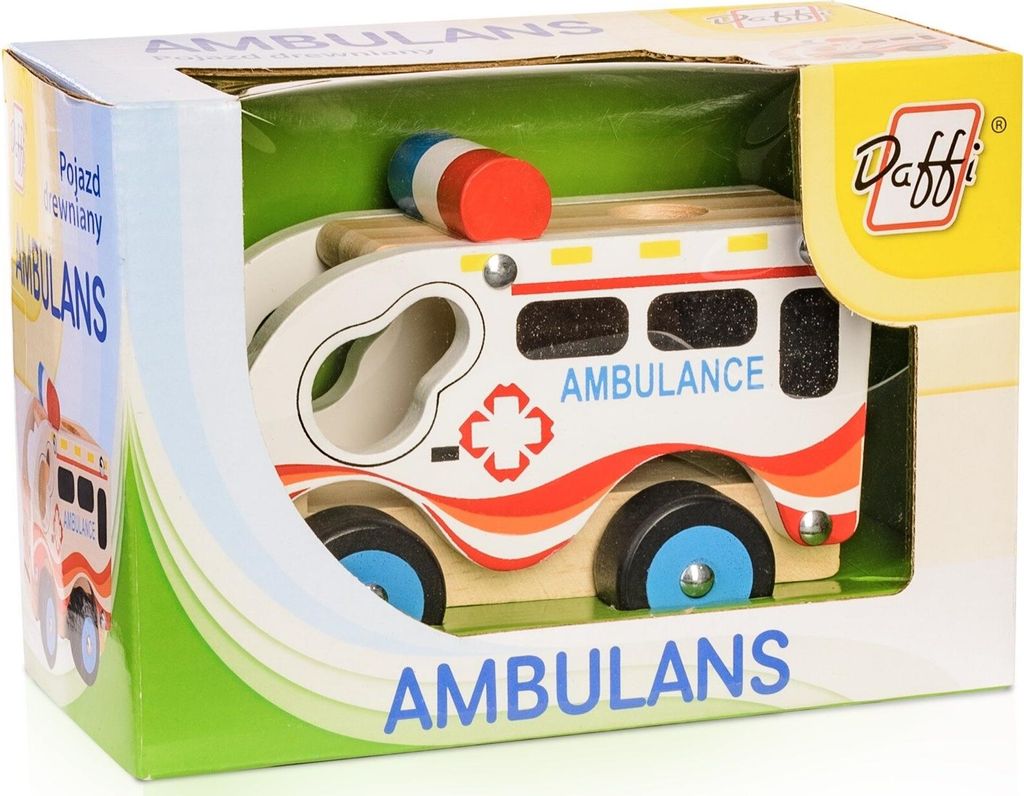 Holzwagen mit Reifen Krankenwagen D-103 41035 Produktbild 