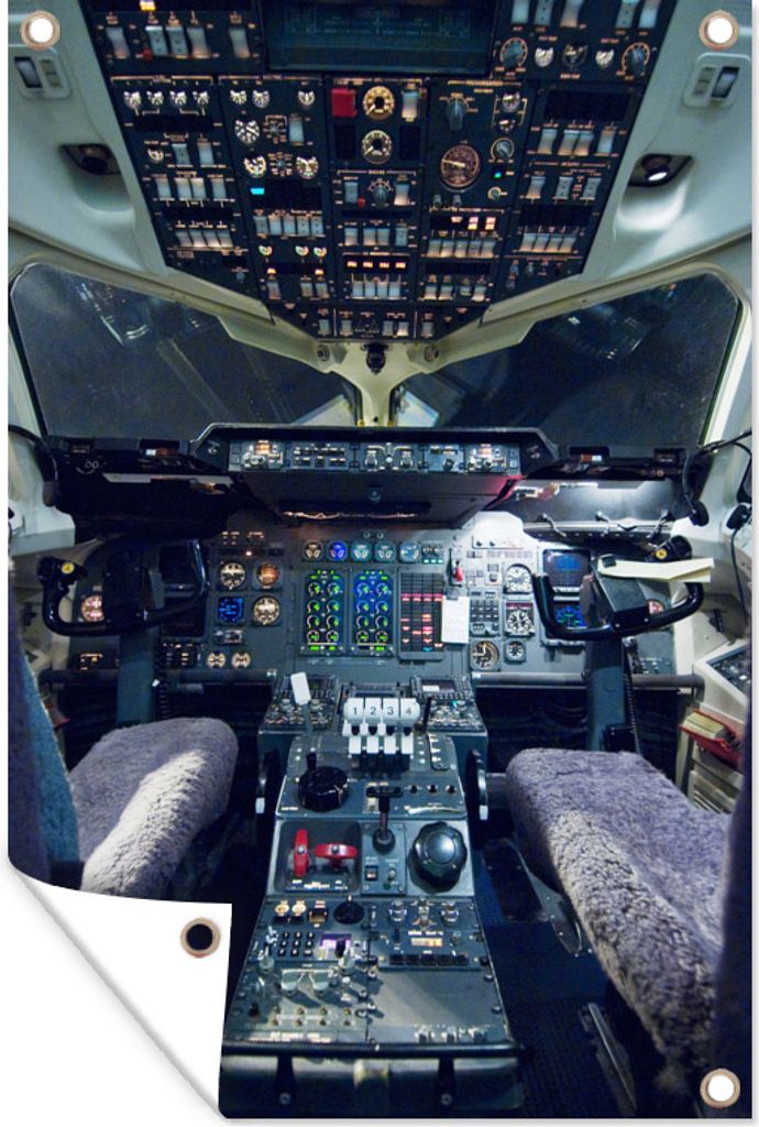 MuchoWow 80x120 cm Outdoor-Poster Gartendeko Sichtschutz Garten Poster für den Garten Cockpit ohne Piloten