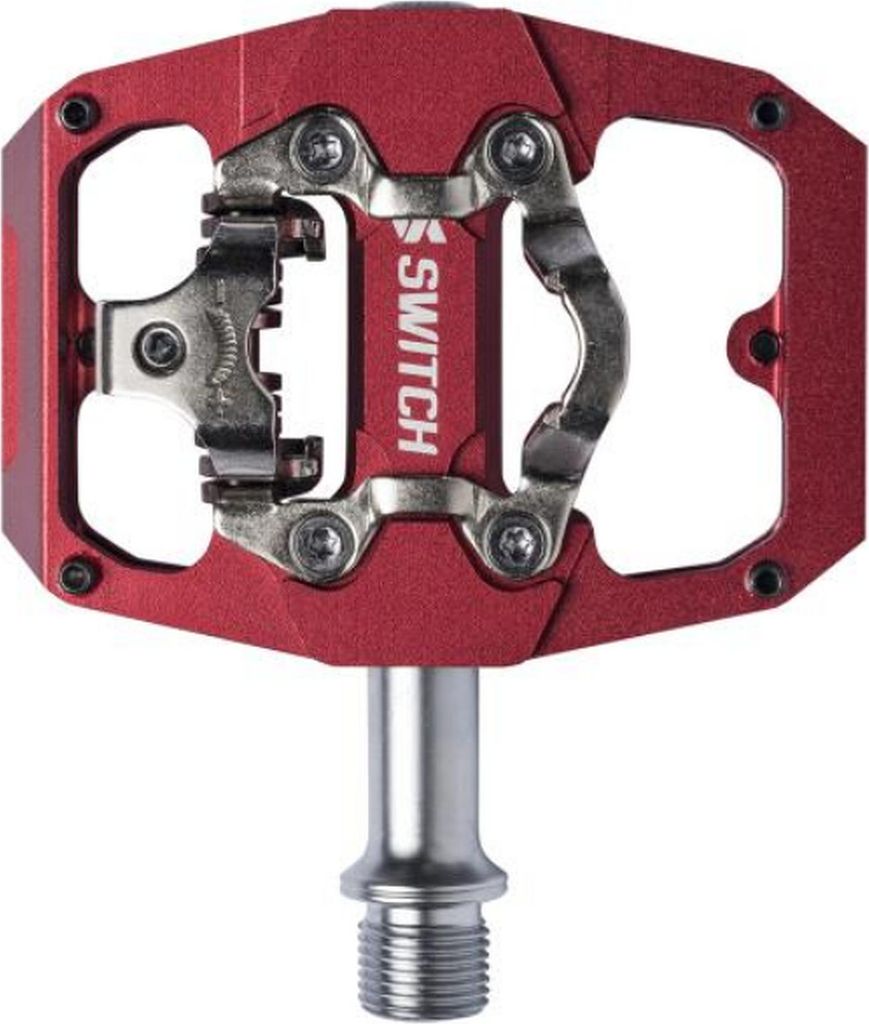 GIST MTB-Fahrradpedal SWITCH CRANK FLIP, rot