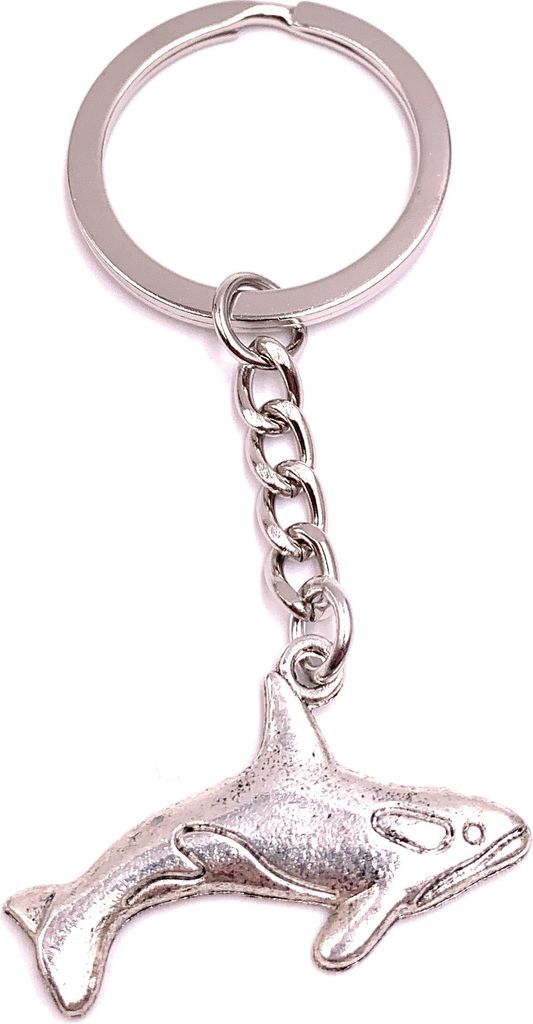 Onwomania Schlüsselanhänger Walfisch Ozen Säugetier Silber Metall Anhänger Charm