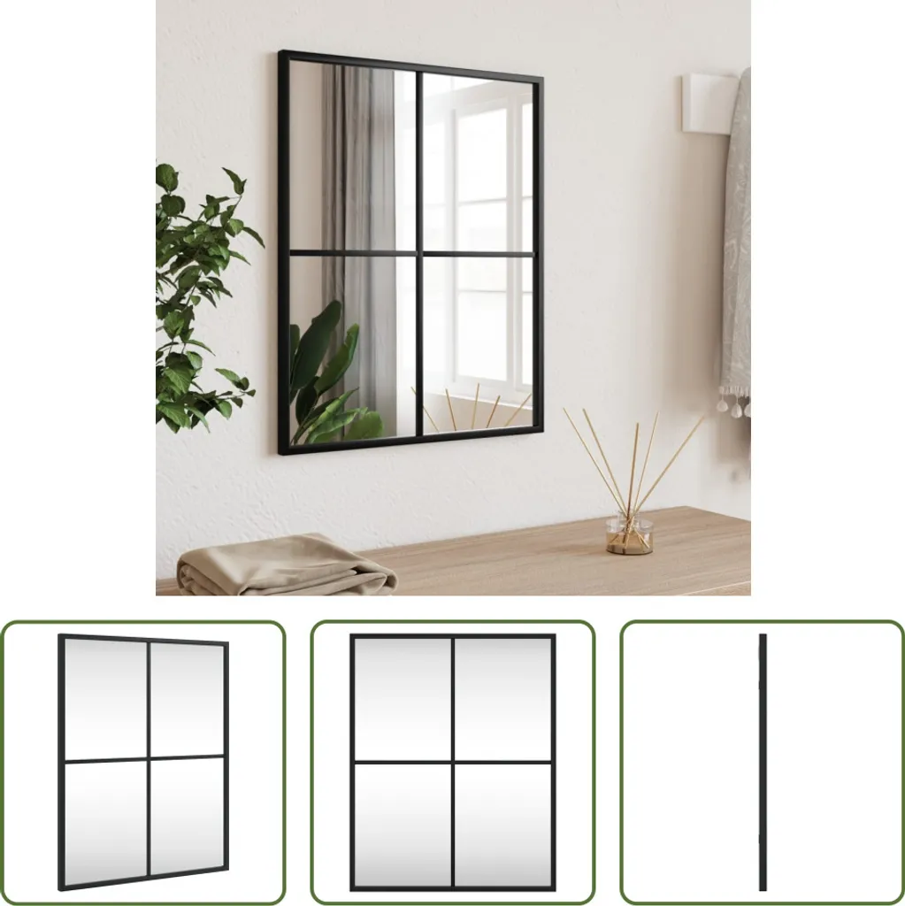 Specchio Parete Ferro Nero 40x50 - Design Industriale Living Store