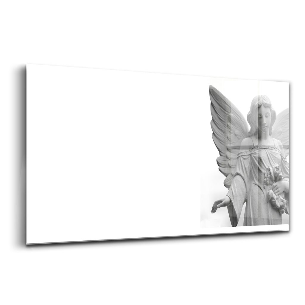 Glasmalerei - dekorative Malerei - moderne Malerei - 140x70 - Engelstatue mit Flügeln