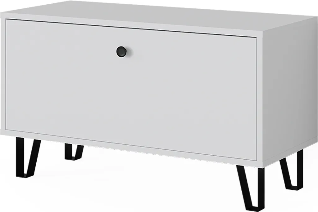 Banc à chaussures Vicco Siri Blanc 80x46cm Modèle 51839 avec étagères