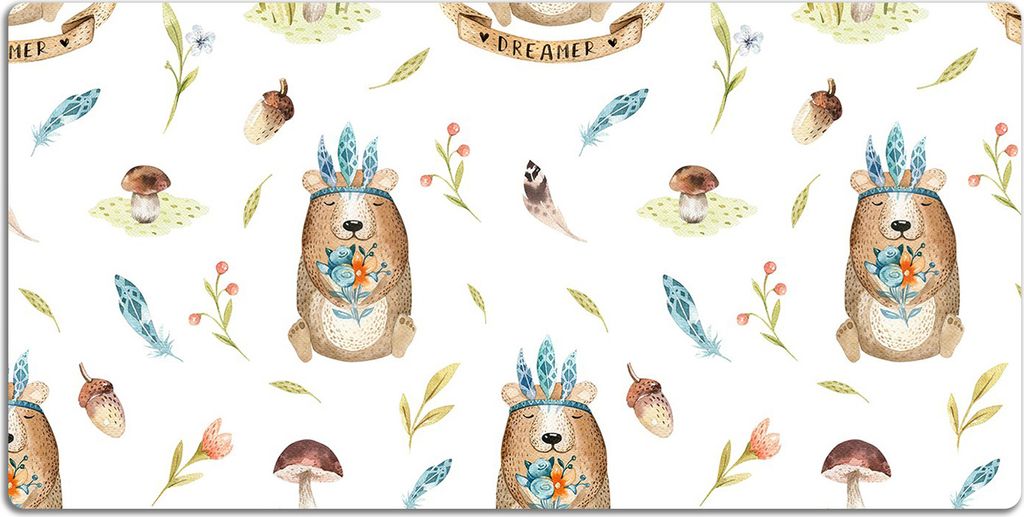 Schreibtischmatte Tischunterlage 100x50 cm Mauspad - Indischer Teddybär