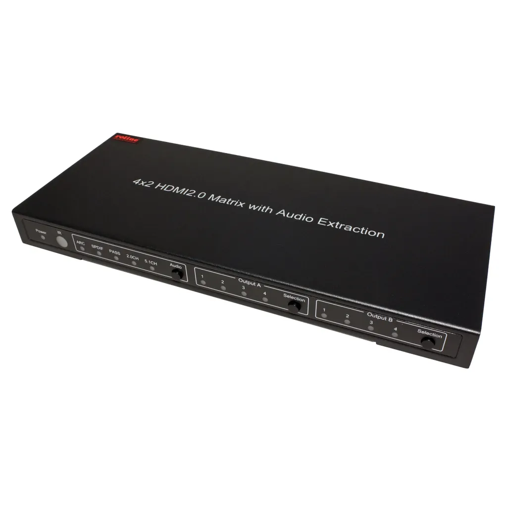 Switch HDMI 4x2 Matrix 4K avec Télécommande pour Installation Vidéo - 3