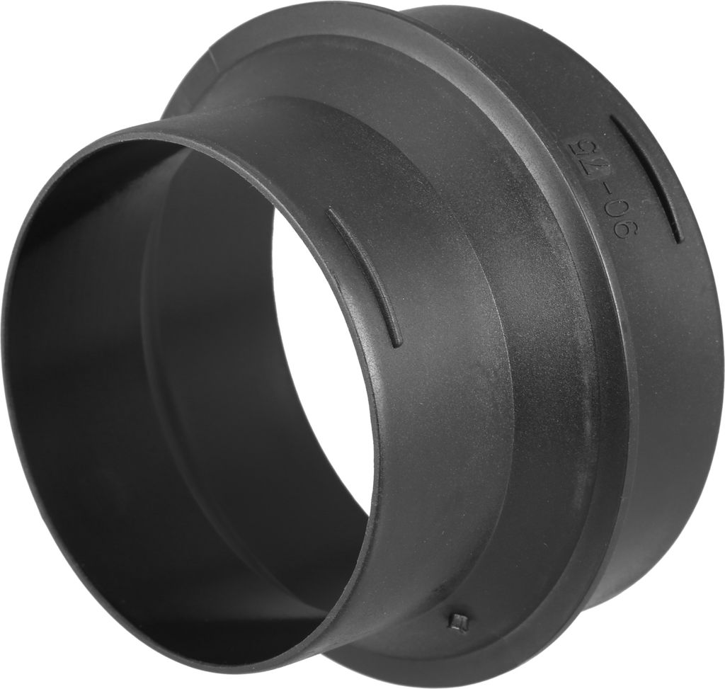 Auto Heizung Warmluft Kanalrohr 75mm zu 90mm Auslass Stecker Schwarz