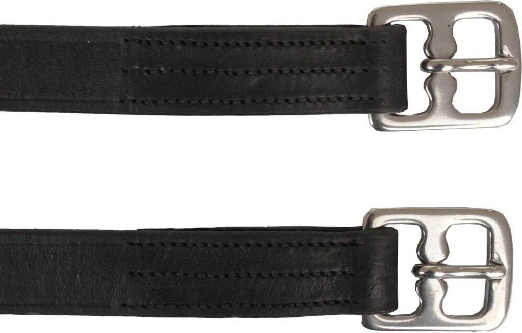 HORKA Steigbügelriemen 2 Stk. Leder Schwarz 145 cm Produktbild 