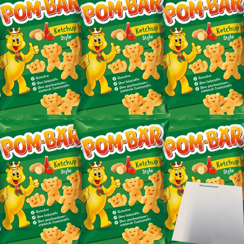 Funny Frisch Pom-Bär Ketchup Kartoffel-Snack Glutenfrei 6er Produktbild 