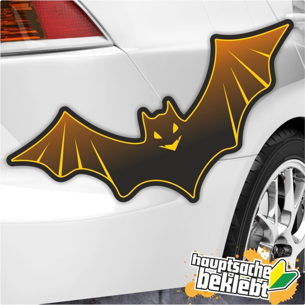 Kiwistar - Autoaufkleber - Fledermaus Aufkleber - 24 x 15 cm - für Auto, Laptop, Fahrrad, LKW, Motorrad Aufkleber mehrfarbig Sticker Decal