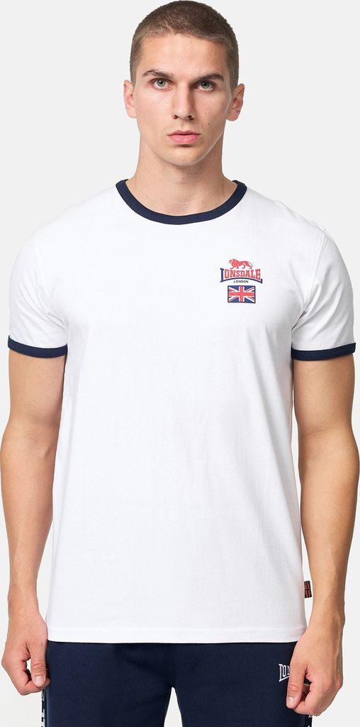 Herren T-Shirt normale Passform CASHENDUN White/Navy/Red XXL Lonsdale