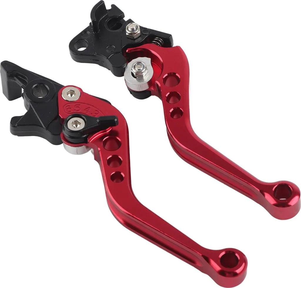Leve Moto Alluminio CNC Rosse Universali per Freno Tamburo e Frizione