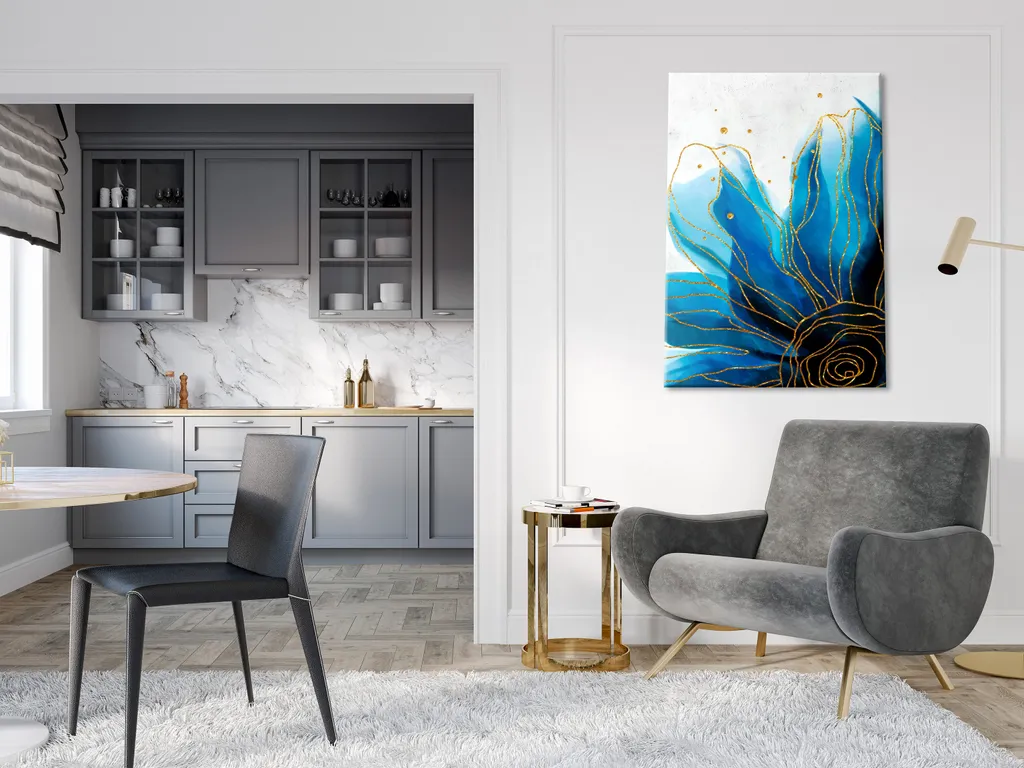 Quadro su tela italiano - Fiore incantato (1 parte) verticale 60x90 cm Fiori b-A-10155-b-a - 2