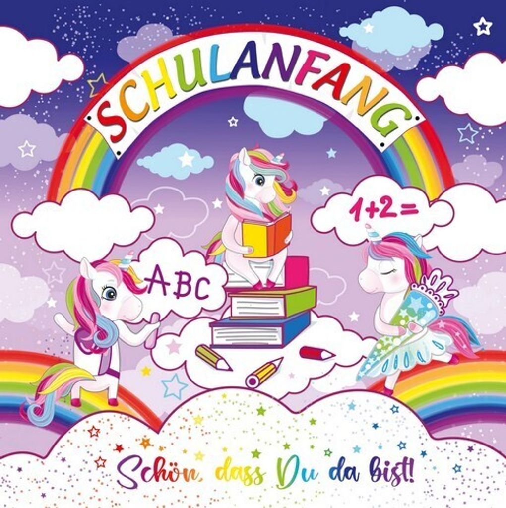 20 Servietten Einhorn zum Schulanfang 33x33cm