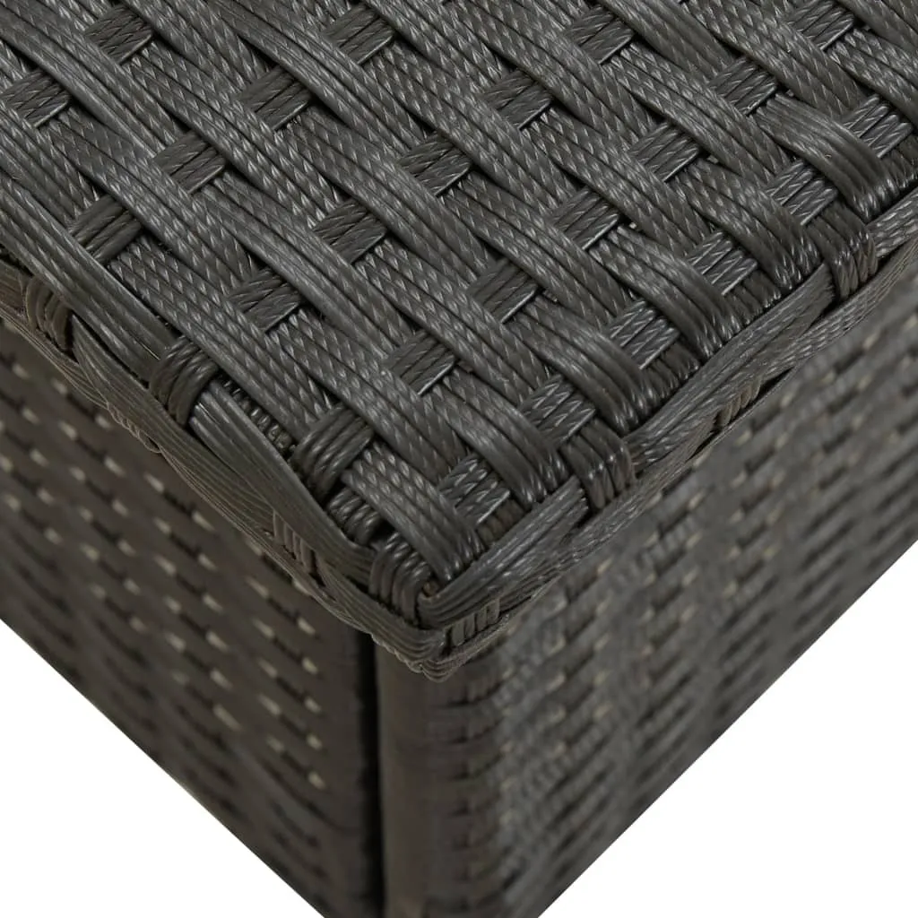 Table de thé noire résistante aux intempéries, mobilier jardin durable