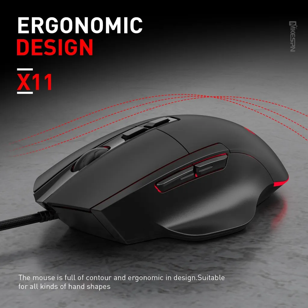 Mouse PC Gaming RGB INF: Precisione 7 Tasti e Design Ergonomico - 13