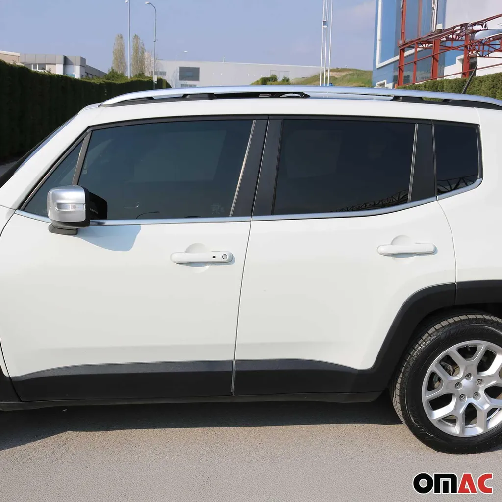 Kit 6 Modanature Finestra Jeep Renegade 2014-2019 Cromo Inox - 2