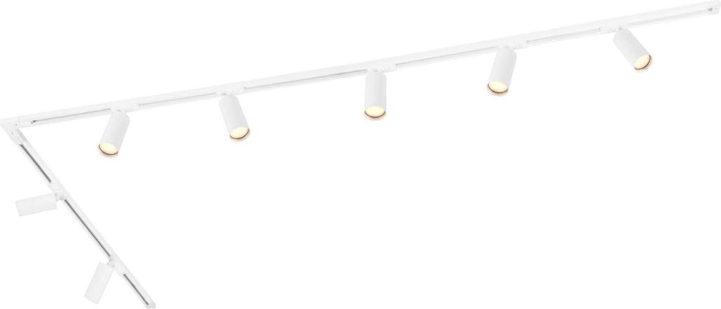 Ledvion - Schienensystem lampen, 3m, 1-Phasen, 3W, inklusive 7x GU10 LED , Weiss, 2700K, 7-flammig Spot, spotlight, deckenspot, deckenstrahler, str...