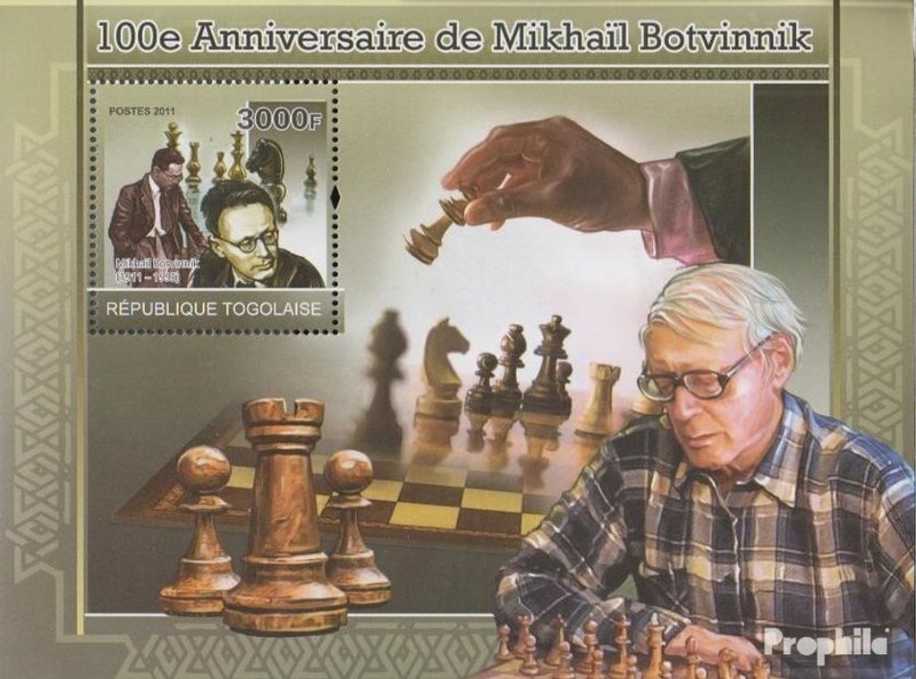 Briefmarken Togo 2011 Mi Block593 (kompl.Ausg.) postfrisch Mikhail Botvinnik