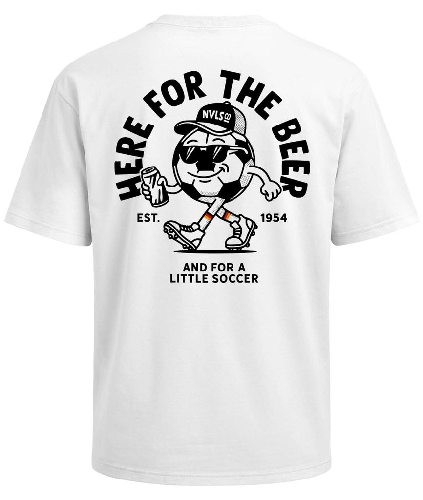 Herren T-Shirt - Fußball Comic - Oversized Relaxed Fit Printshirt Sommer Fashion Streetstyle Neverless