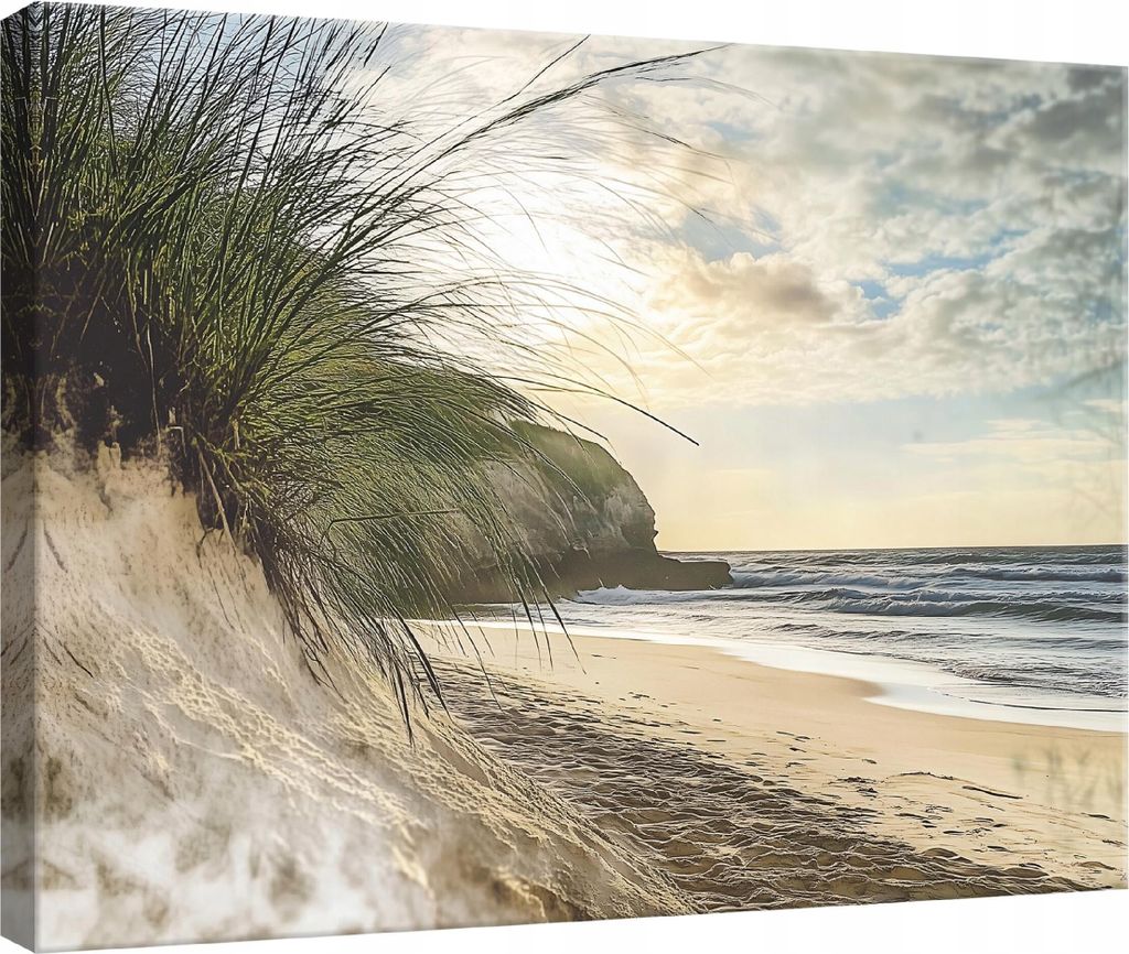 Leinwand Bilder Wandbilder 100x75 cm XXL Modern Leinwandbild Leinwandbilder Strand Meer Nordsee