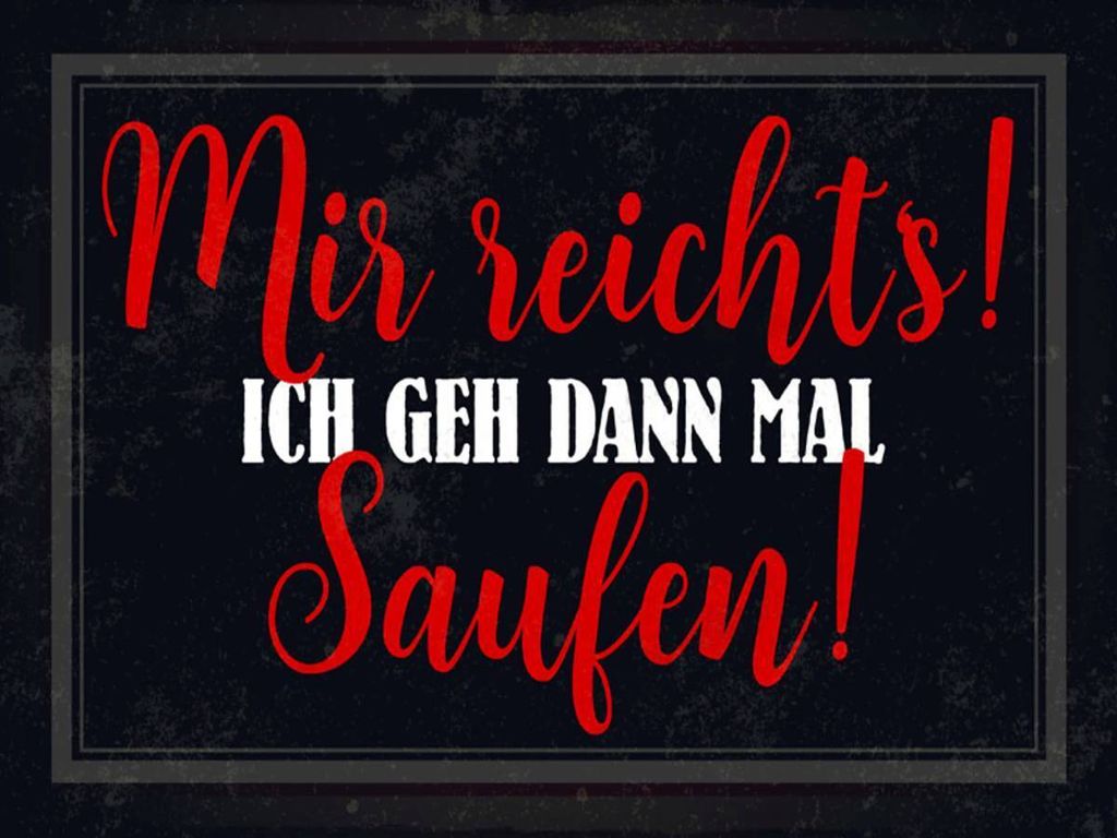 vianmo Holzschild 30x40 cm Alkohol mir reicht's ich geh saufen