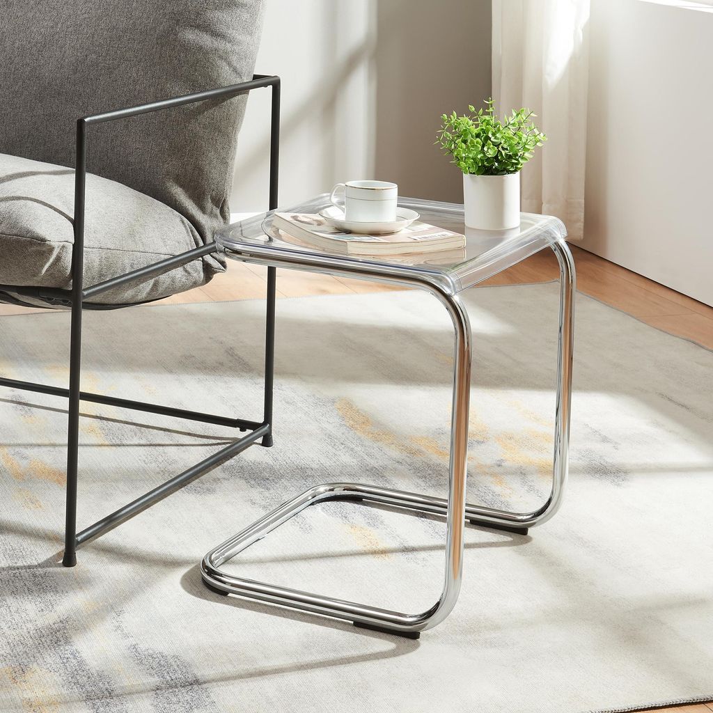 Beistelltisch 'Brosa' 44x37x48 cm Transparent