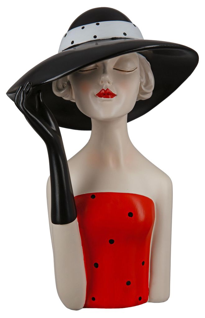 Gilde Figur, Frau, "Lady mit schwarzem Hut", gepunktet, Immagine del prodotto 
