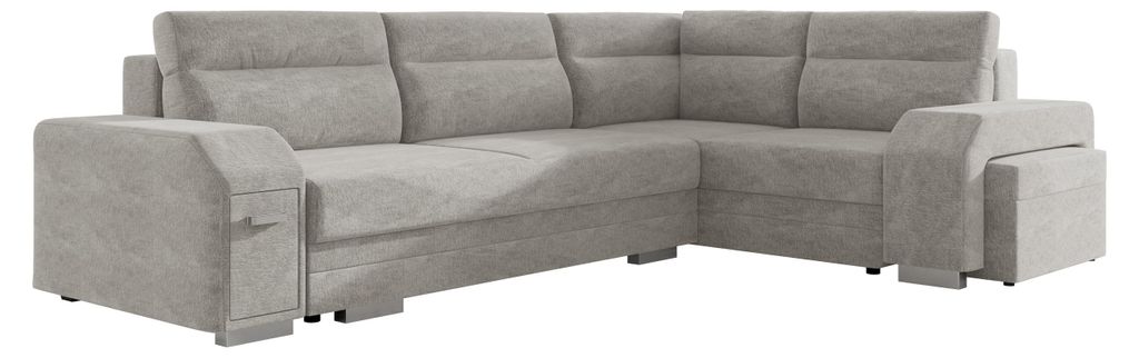 MIRJAN24 Ecksofa Alvares, mit Schlaffunktion und Bettkasten, L-Form Sofa (Farbe: Nazar 225.03, Seite: Rechts)