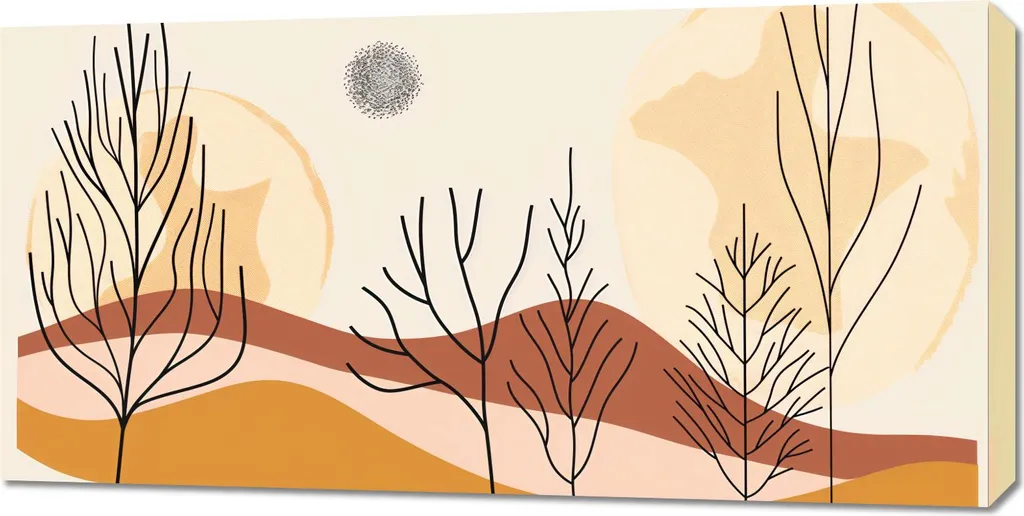 Arredo Parete: Quadro 100x50 cm Deserto Strappato - Eleganza Essenziale