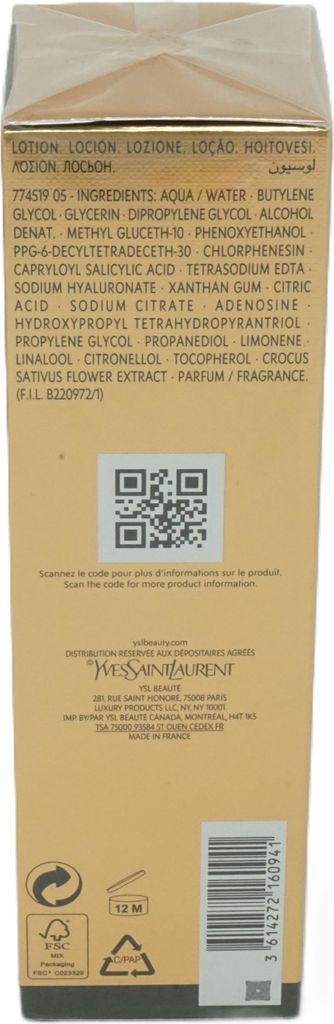 Yves Saint Laurent Or Rouge, Feuchtigkeitsspendend, Illuminating, Weichmachend, Beruhigend, 150 ml, Concentrated in the precious pistil of Saffron ...