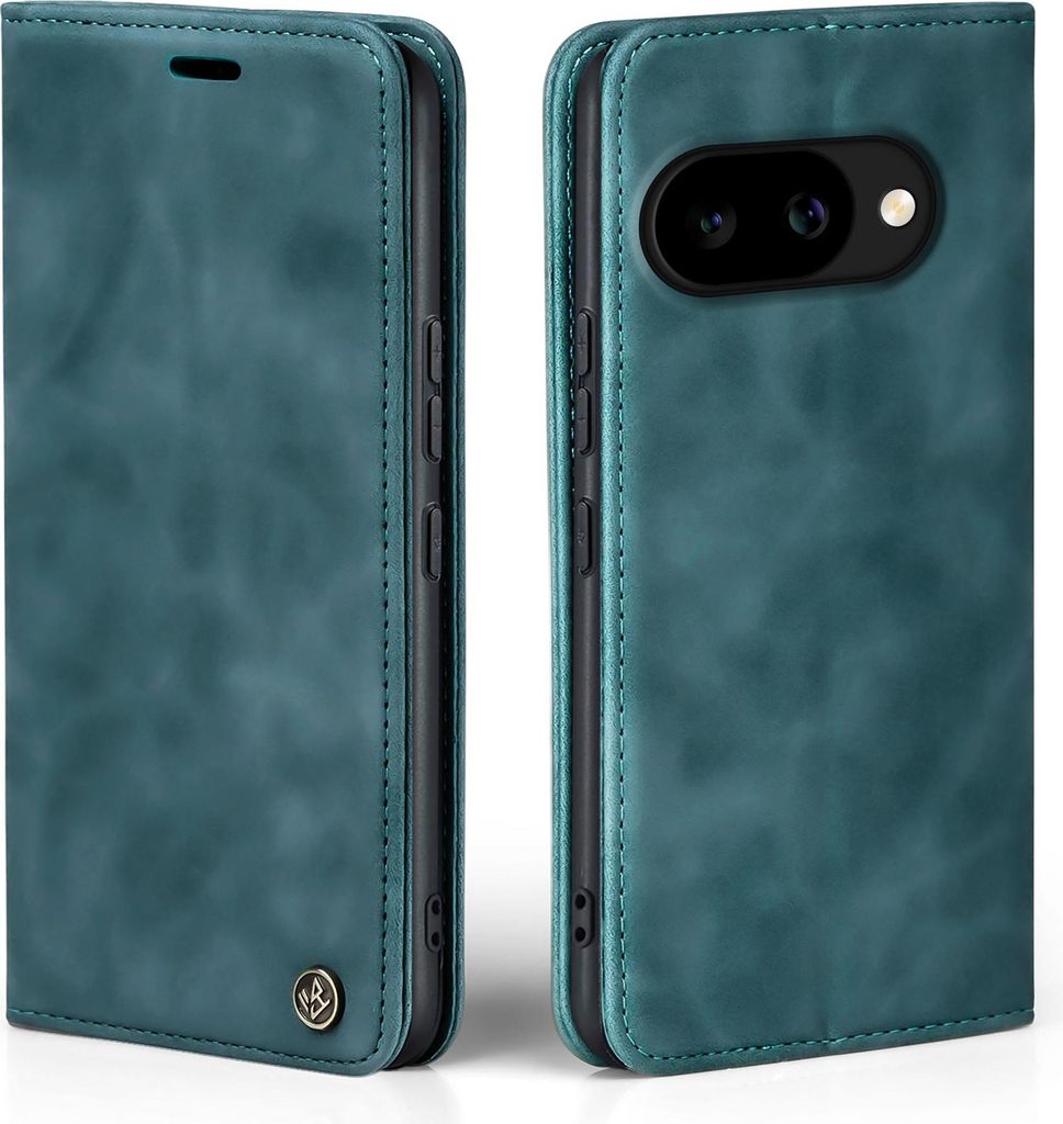 Handy Hülle für Google Pixel 10a Klapphülle Bookcase Flip Cover Handy Tasche Etui Farbe: Petrol