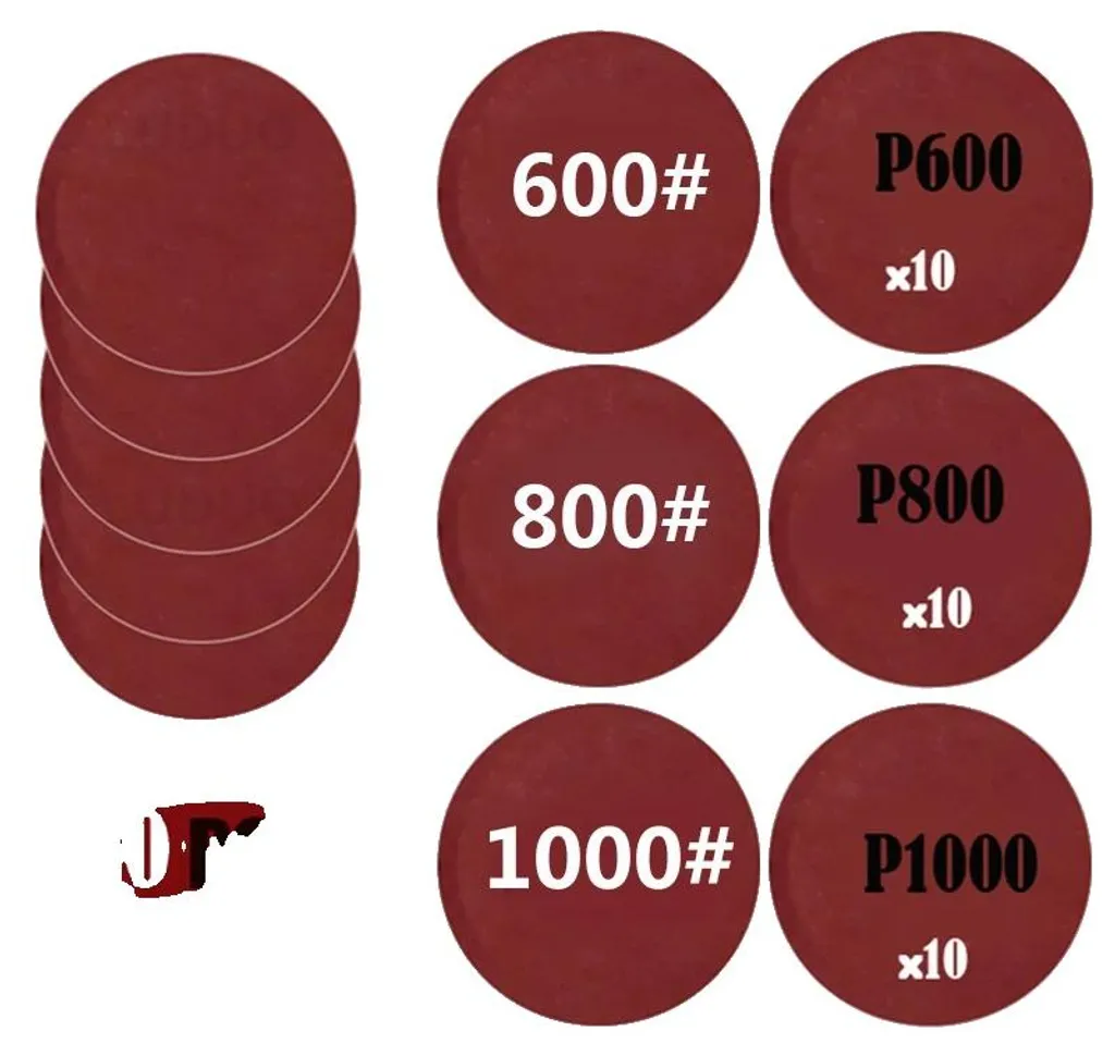 Disques abrasifs 150mm fixation velcro lot de 30 grains 600 800 1000