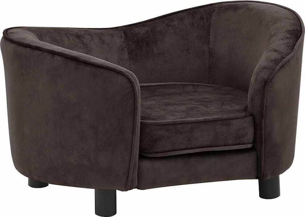 vidaXL Pohovka pro psy hnědá 69x49x40 cm plyšová Obrázek produktu 