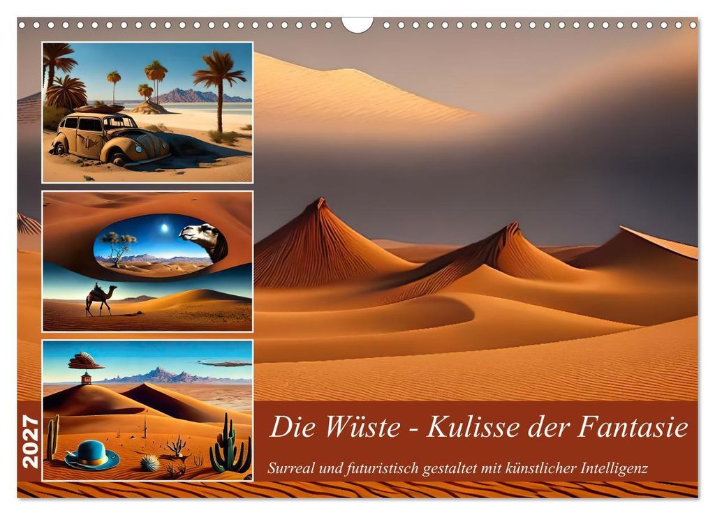 Die Wüste - Kulisse der Fantasie (Wandkalender 2027 DIN A3 quer), CALVENDO Monatskalender