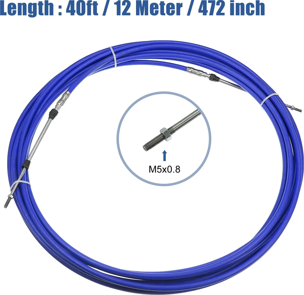 Câble de Commande Bleu 40ft 12m pour Boîtier Accélérateur et Vitesses