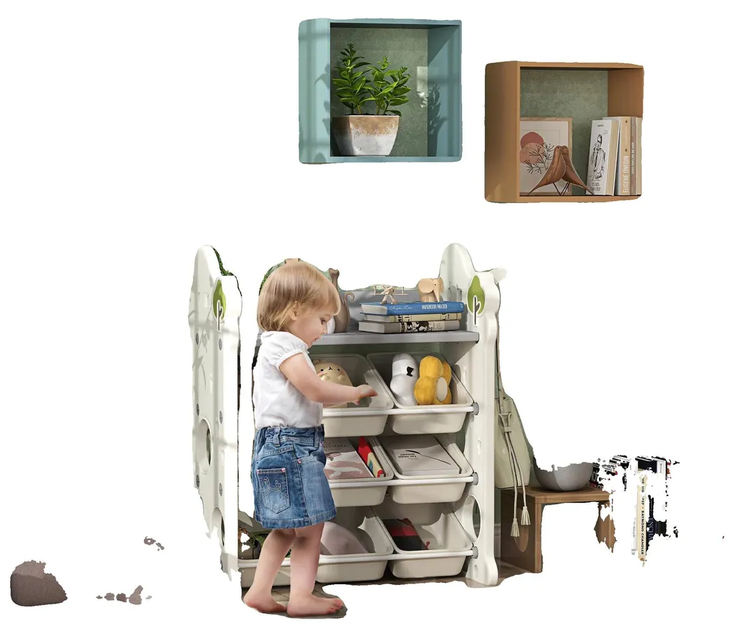 Armoire pour enfants 70cm x 109cm en bois durable pour rangement jouets