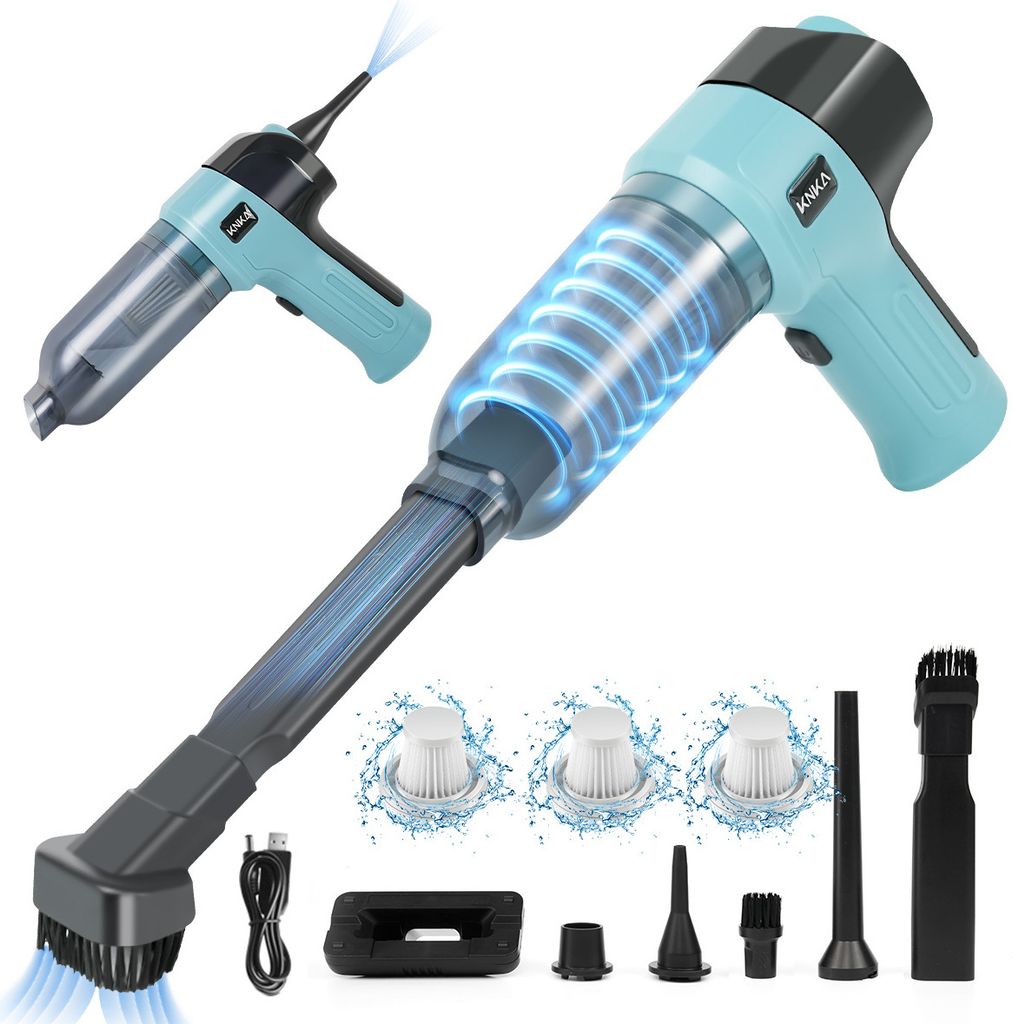 KNKA Handstaubsauger Kabelloser Auto 9000Pa Mini-Autostaubsauger 120W 3 in 1 Kabelloser Handstaubsauger AutoStaubsauger für den Auto, Haus, Küche